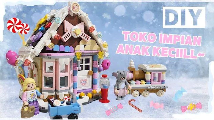 🍬DIY Sweet - Candy Store 🍬MINI CREATIVE IDEAS BLOCK || #LOZ 1224 #KKV 🏠🚂🚌