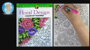 Creative Haven Floral Design Adult Coloring Book Review Color by Number Mums - Family Toy Report