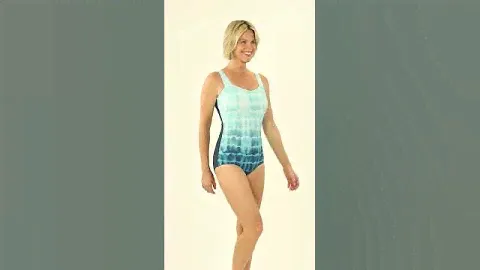 Sporti Shibori Moderate Printed Ombre Sweetheart One Piece Swimsuit | SwimOutlet.com