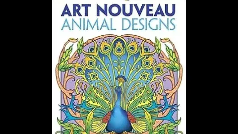 Flip Through Dover's Creative Haven Art Nouveau Animal Designs Coloring Book