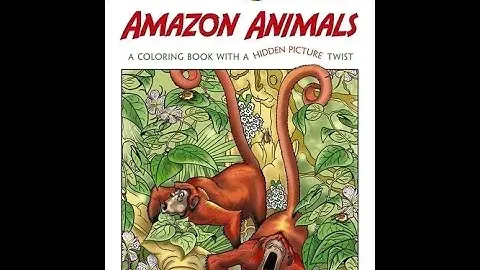 Flip Through Dover Creative Haven Amazon Animals Coloring Book by Jan Sovak