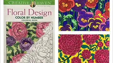 Законченная Раскраска «FLORAL DESIGN»/Creative Haven/Jessica Mazurkiewicz/Completed Coloring Book