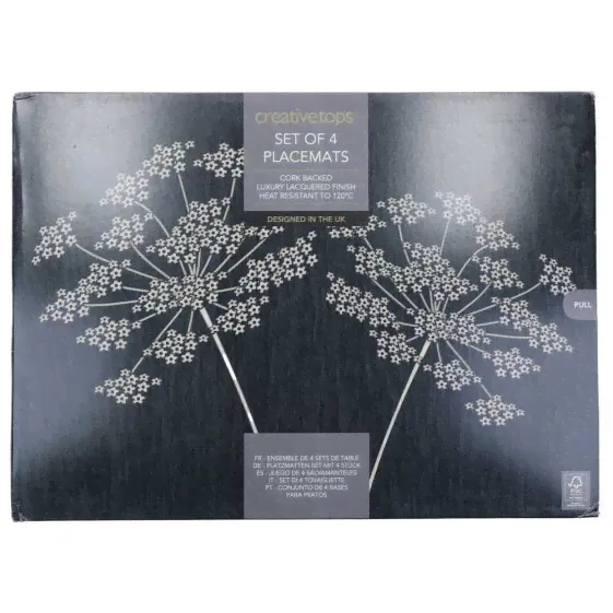 CREATIVE TOPS Silhouette Large Premium Pack Of 4 Placemats-0