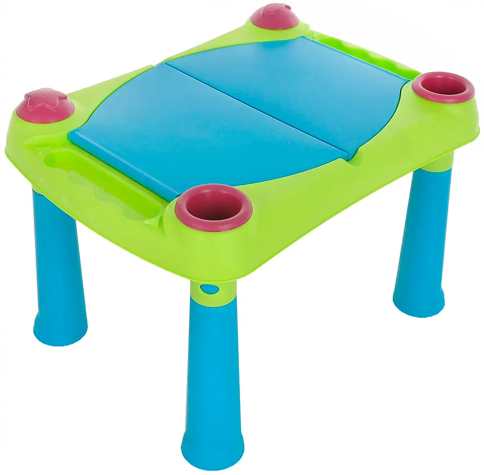 Стол Keter Creative для детского творчества и игры с водой и песком + 2 табуретки 79x56x50 см-0