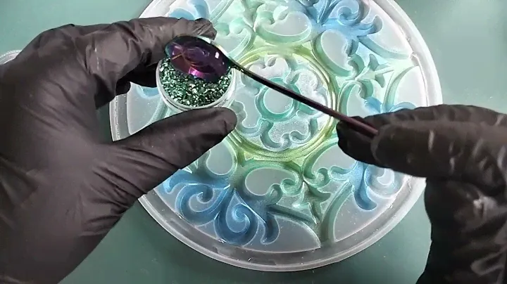 #52 Trivet Tray / Bowl Attempt - River Art Fast Cure Epoxy Resin in Sea Foam Colours