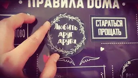 Постер Правила дома со стикерами - наклейками в тубусе