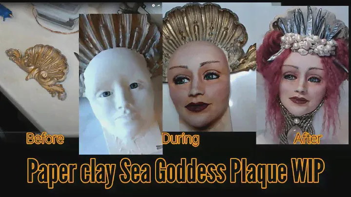 Female Creative Paperclay bust wall art by LindaE short version