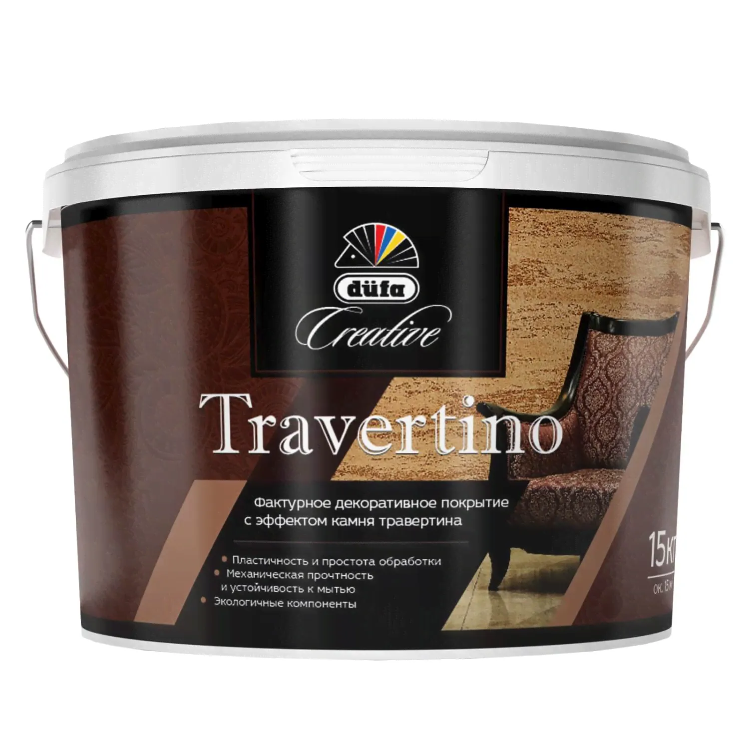 Эффект травертина Dufa Creative Travertino / Дюфа Креатив Травертино-0