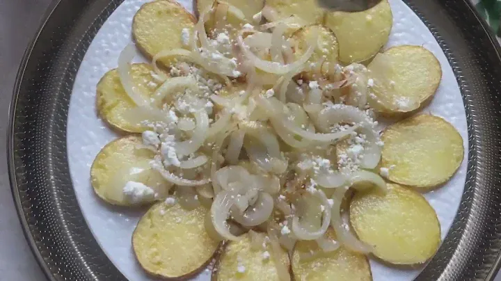 Only two potatoes but look at this appetising plate!