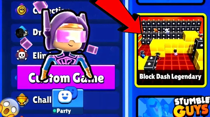 How to play BLOCK DASH LEGENDARY in *CUSTOM*👾 | Stumble Guys