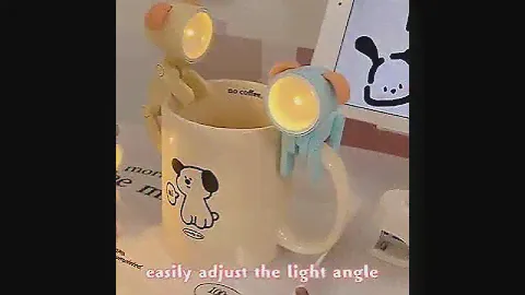 mini dog table lamp led night light
