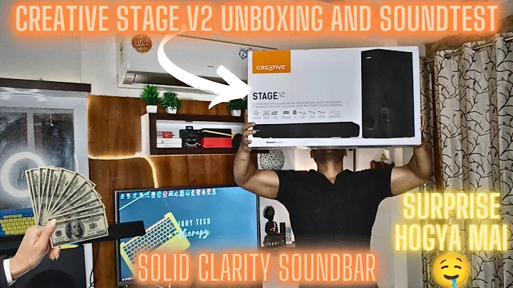 Creative Stage V2 2.1 Soundbar with Subwoofer Unboxing🔥#soundbar #unboxing  #creative  Systumm 🔥👑