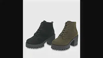 Women's Shoes Suede Ankle Boots Square Heels Ladies Lace Up Plush Zipper Shoes Woman Fashion
