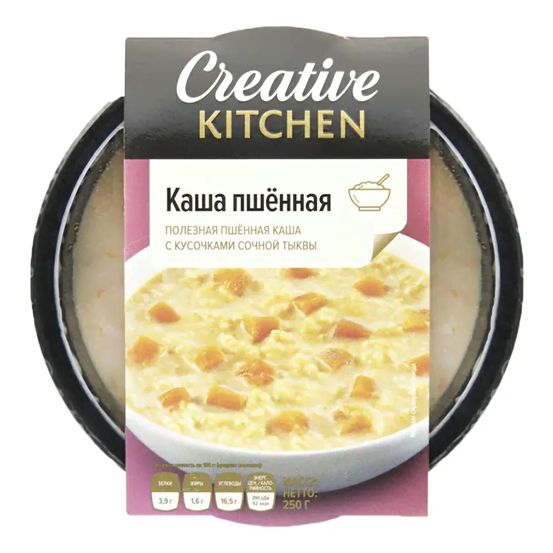 Каша Creative Kitchen пшенная с тыквой 250 г-0