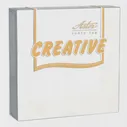 Салфетки бумажные, 20 шт., 24х24 см, 3-х слойные, ASTER 'Creative', белые, 100% целлюлоза, арт. 00998/15, ASTER