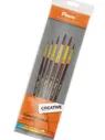 set29-6pc Набор кистей "Creative" бордовая синтетика 6шт. КРУГЛЫЕ