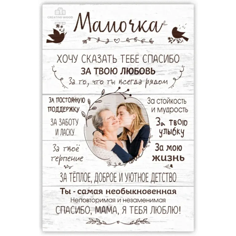 Картины Правила дома - Мамочка, Правила дома, Creative Wood-0