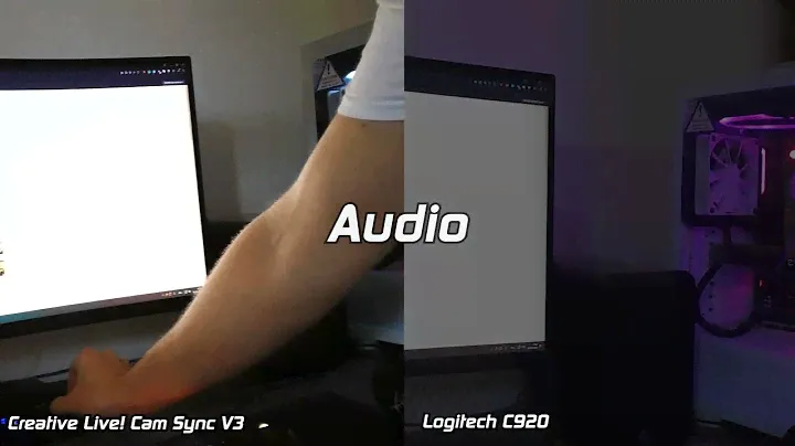 Creative  Live! Cam Sync V3 / Logitech C920 webcam comparison